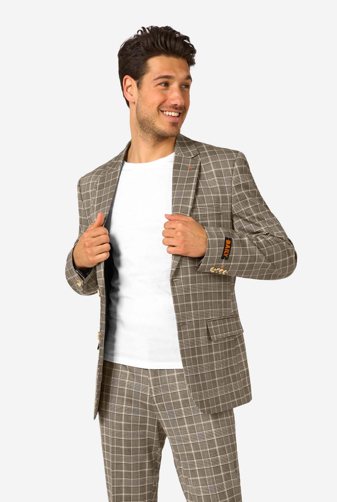 Daily Checked Tan - Image 8