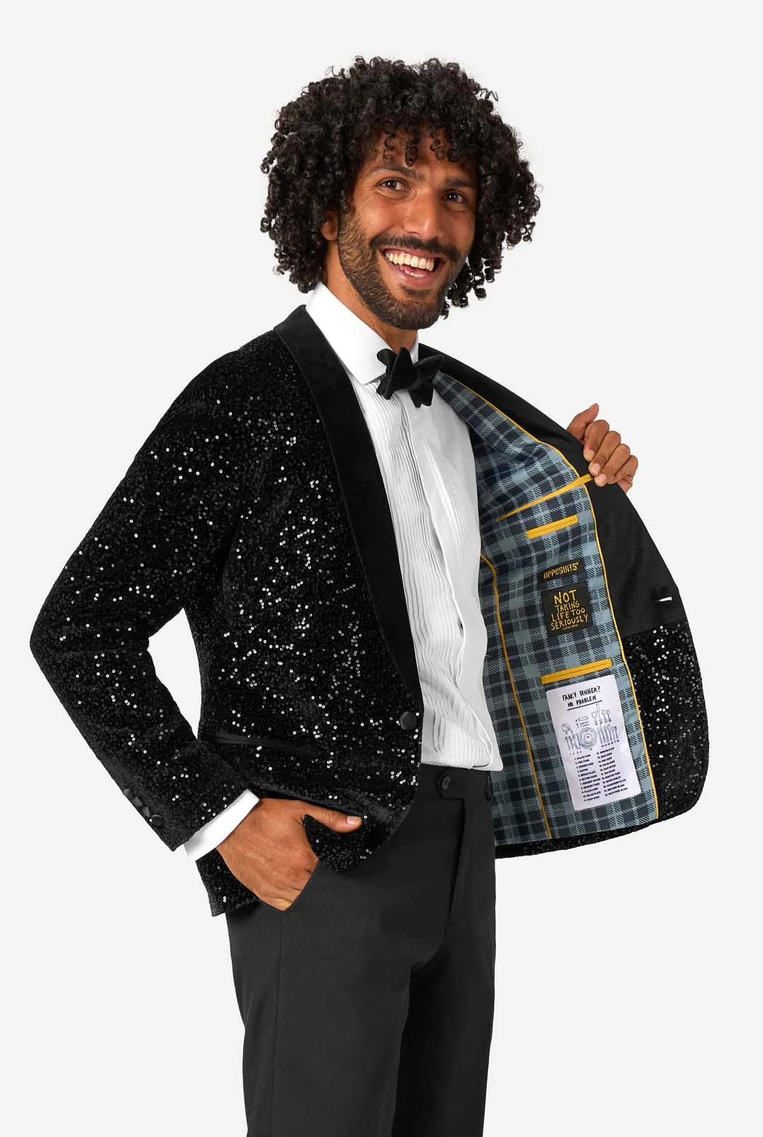 Dinner Jacket - Black Sequins - Image 4