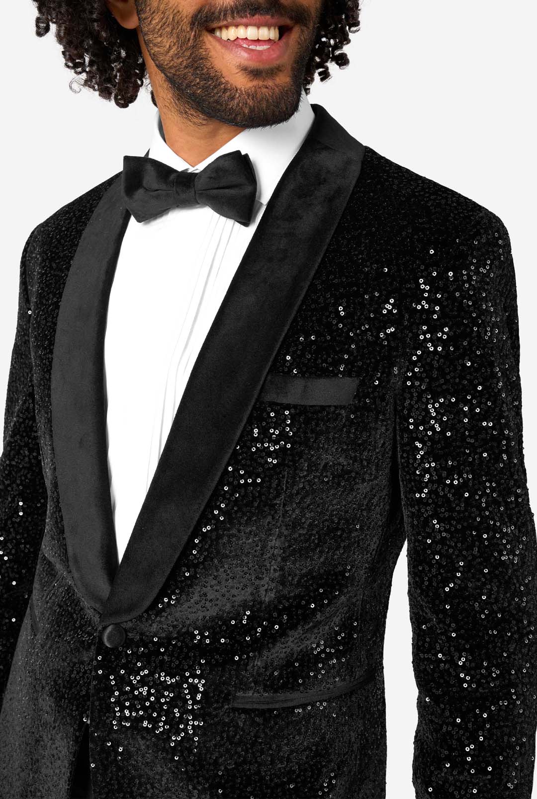 Dinner Jacket - Black Sequins - Image 7