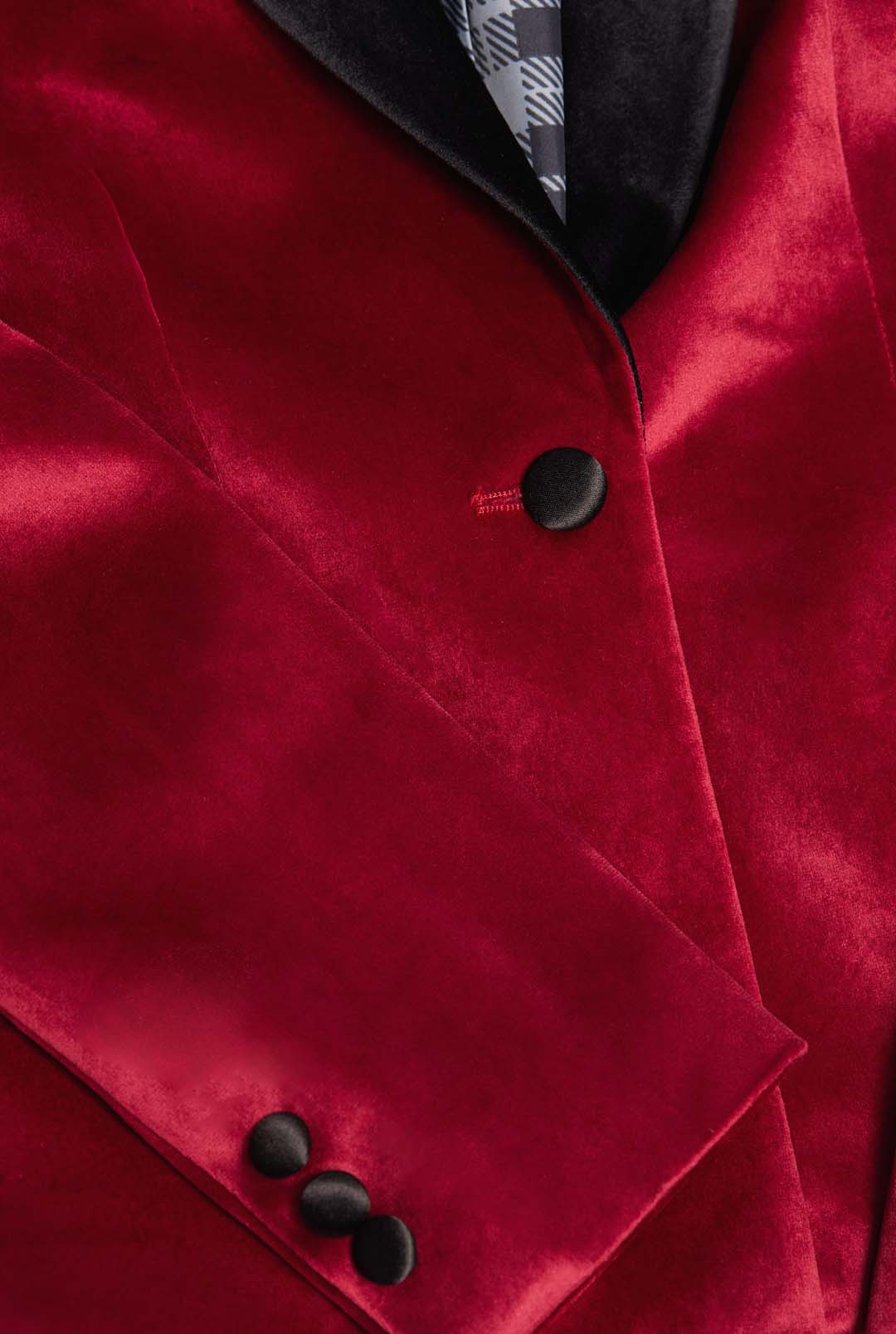 Womens Dinner Jacket - Burgundy - Image 6