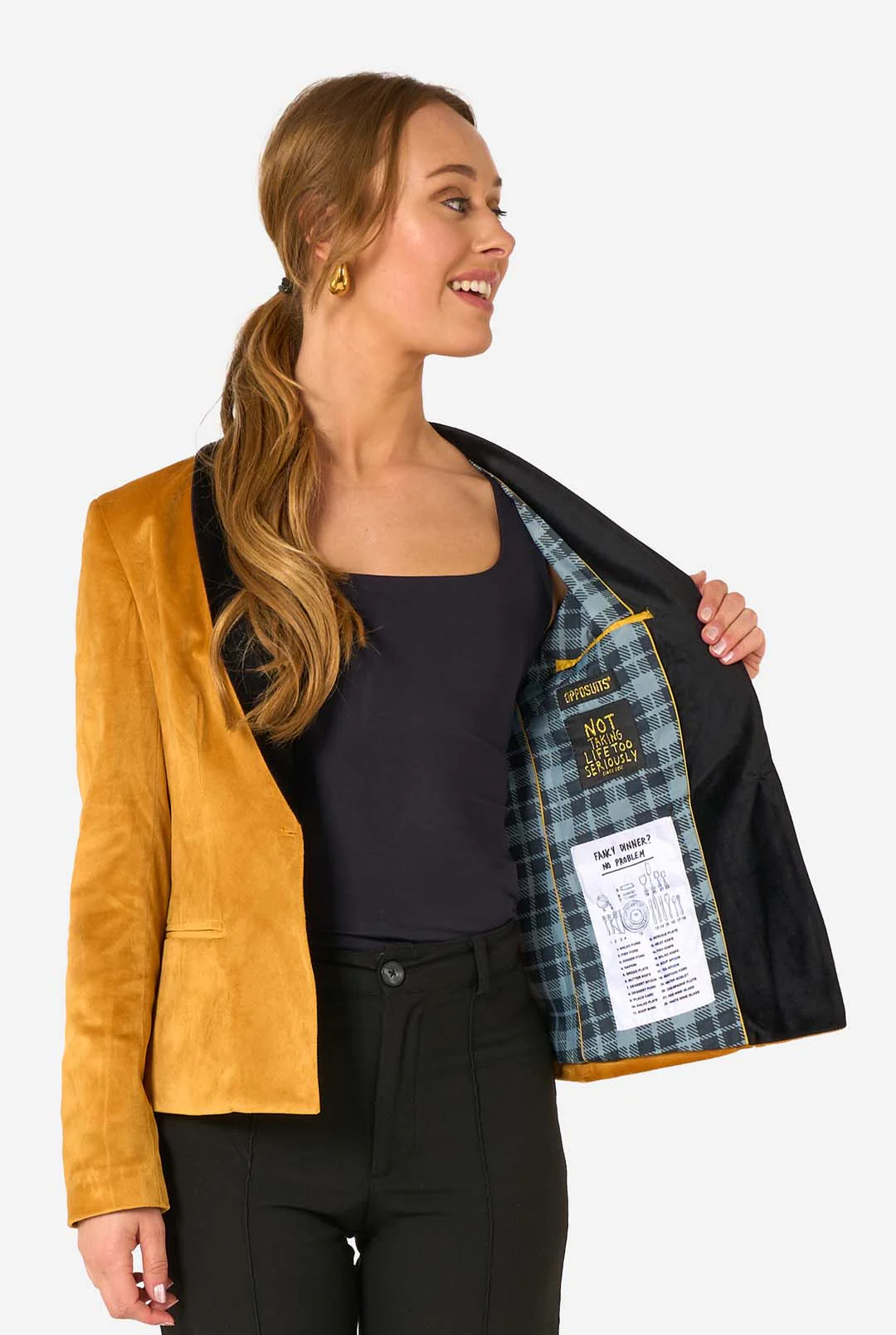 Womens Dinner Jacket - Gold - Image 3